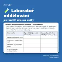 Náhled - 🧪 Laboratoř oddělování – jak rozdělit směs na složky (8. ročník) - krycí list