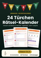 Vorschau - Arbeitsblätter - Adventskalender Rätsel Klasse 2 und 3 - Deckblatt