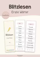 Vorschau - Aufgabenkarten - Blitzlesen-Lesefächer mit 100 ersten Wörtern für Klasse 1 - Deckblatt