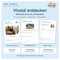 Vorschau - Unterrichtsreihen - Musik entdecken – Materialpaket mit Rhythmus, Orchester, Klanggeschichten, Noten, Mozart, Beethoven, Vivaldi | Klasse 3/4 - Seite 1