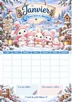 Aperçu - Affichage - Calendrier perpétuel petit lapin - Page 2