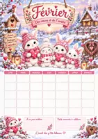 Aperçu - Affichage - Calendrier perpétuel petit lapin - Page 3