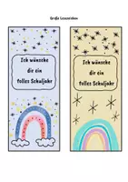 Vorschau - Anderer Materialtyp - 16 Lesezeichen Schulstart Geschenk back to school (für Schülerinnen und Schüler) - Seite 2