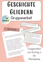 Vorschau - Arbeitsblätter - Geschichte gliedern Gruppenarbeit (Klasse 3) - Deckblatt
