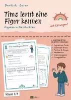 Vorschau - Unterrichtsreihen - Figuren beschreiben: Arbeitsblätter Deutsch 3/4 – 41 Seiten mit Lösungen - Deckblatt