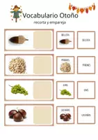 Vista previa - Tarjetas / Manipulativos - Vocabulario otoño. Inicial - prelectores - Portada