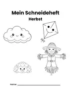 Vorschau - Arbeitsblätter - Schneideheft Herbst – Schneideübungen für Kindergarten und Vorschule - Deckblatt
