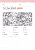 Vorschau - Arbeitsblätter - Finde die U-Wörter! Interaktives Smartboard-Suchspiel! - Seite 1