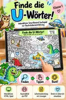 Vorschau - Arbeitsblätter - Finde die U-Wörter! Interaktives Smartboard-Suchspiel! - Deckblatt
