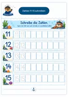 Vorschau - Arbeitsblätter - Zahlenraum bis 20 – Klasse 1 | 24 Arbeitsblätter – Kapitän Otter - Seite 3