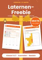 Vorschau - Arbeitsblätter - St. Martin Laterne Freebie Kunst 1/2 - Deckblatt