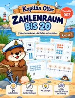 Vorschau - Arbeitsblätter - Zahlenraum bis 20 – Klasse 1 | 24 Arbeitsblätter – Kapitän Otter - Deckblatt