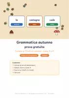 anteprima - Esercizi - Grammatica autunno classe terza e quarta gratis - Pagina di copertina