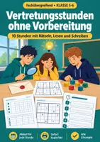 Vorschau - Arbeitsblätter - Vertretungsstunden Klasse 5-6 mit Lösungen - Deckblatt