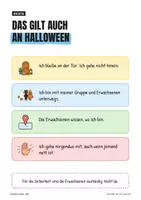 Vorschau - Bildkarten - Halloween Sicherheit Kinder mit Elternbrief | Klasse 1–2 - Seite 1