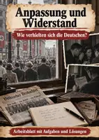 Vorschau - Arbeitsblätter - Anpassung und Widerstand in der NS-Zeit, Geschichte - Deckblatt