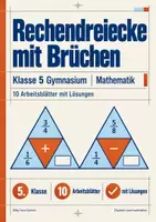 Vorschau - Arbeitsblätter - Rechendreiecke mit Brüchen Klasse 5 Gymnasium | Mathematik Sekundarstufe I | 10 Arbeitsblätter mit Lösungen als PDF - Deckblatt