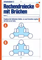 Vorschau - Arbeitsblätter - Rechendreiecke mit Brüchen Klasse 5 Gymnasium | Mathematik Sekundarstufe I | 10 Arbeitsblätter mit Lösungen als PDF - Seite 2