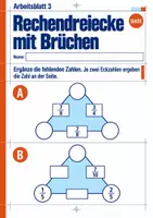 Vorschau - Arbeitsblätter - Rechendreiecke mit Brüchen Klasse 5 Gymnasium | Mathematik Sekundarstufe I | 10 Arbeitsblätter mit Lösungen als PDF - Seite 3
