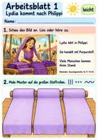 Vorschau - Arbeitsblätter - Lydia öffnet ihr Haus | Religion Klasse 1 Arbeitsblätter | Evangelische Religionslehre | 10 Arbeitsblätter als PDF - Seite 1