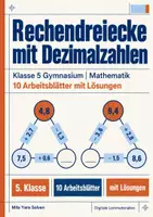Vorschau - Arbeitsblätter - Rechendreiecke mit Dezimalzahlen Klasse 5 Gymnasium | Mathematik Sekundarstufe I | 10 Arbeitsblätter mit Lösungen als PDF - Deckblatt