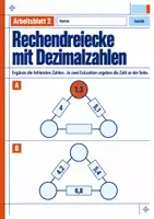 Vorschau - Arbeitsblätter - Rechendreiecke mit Dezimalzahlen Klasse 5 Gymnasium | Mathematik Sekundarstufe I | 10 Arbeitsblätter mit Lösungen als PDF - Seite 2