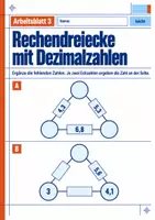 Vorschau - Arbeitsblätter - Rechendreiecke mit Dezimalzahlen Klasse 5 Gymnasium | Mathematik Sekundarstufe I | 10 Arbeitsblätter mit Lösungen als PDF - Seite 3