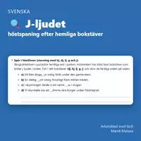 förhandsvisning - đ J-ljudet â höstspaning efter hemliga bokstĂ€ver (Ă„rskurs 4) - försĂ€ttsblad