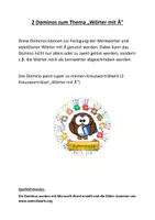Vorschau - Spiele - 2 Dominos "Wörter mit Ä" (Merkwörter + ableitbare Wörter) - Seite 3
