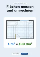 Vorschau - Arbeitsblätter - Flächen messen und umrechnen - Deckblatt