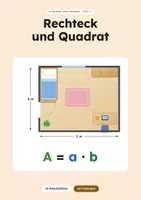 Vorschau - Arbeitsblätter - Flächeninhalt von Rechtecken und Quadraten - Deckblatt