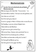 Vorschau - Arbeitsblätter - Märchen Merkmale 3fach differenziert - Deckblatt