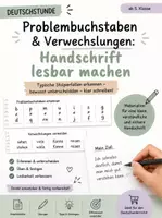 Vorschau - Stundenentwürfe - Problembuchstaben & Verwechslungen: Handschrift lesbar machen – Buchstaben-Werkstatt - Deckblatt