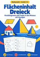 Vorschau - Arbeitsblätter - Flächeninhalt Dreieck, Trapez Klasse 7-8 - Deckblatt