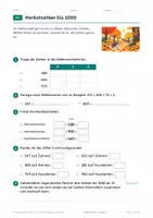 Vorschau - Arbeitsblätter - Herbst Mathe Klasse 4 – Sachaufgaben 1000 - Seite 3