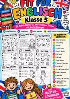 Vorschau - Unterrichtsreihen - Fit für Klasse 5 – Englisch | Arbeitsheft Klasse 4–5 mit Lösungen (auch zur Wiederholung) - Deckblatt