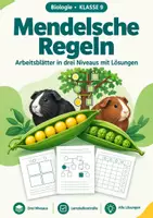Vorschau - Arbeitsblätter - Mendelsche Regeln Klasse 9 – 3 Niveaus - Deckblatt