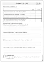 Vorschau - Arbeitsblätter - Sachtexte Halloween Klasse 3/4 – Leseverständnis Grundschule | Arbeitsblätter mit Lösungen - Seite 3