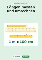 Vorschau - Arbeitsblätter - Längen messen und umrechnen - Deckblatt