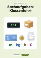 Vorschau - Arbeitsblätter - Größen Sachaufgaben - Deckblatt
