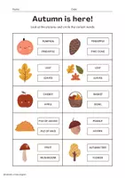 Προεπισκόπηση - Φύλλα εργασίας - Autumn Vocabulary & Activities for Young ESL Learners - Σελίδα 2