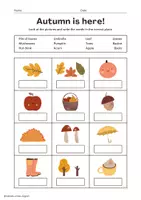 Προεπισκόπηση - Φύλλα εργασίας - Autumn Vocabulary & Activities for Young ESL Learners - Σελίδα 3