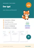 Vorschau - Arbeitsblätter - Der Igel Klasse 2 und 3 – Körper, Nahrung, Igeljahr, Winterschlaf: Sachunterricht Herbst mit Lösungen - Deckblatt