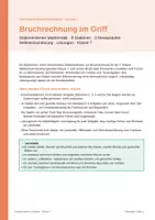 Vorschau - Arbeitsblätter - Stationenarbeit Bruchrechnung Klasse 6/7 – 8 Stationen, 3 Niveaustufen, mit Lösungen & Selbsteinschätzung - Deckblatt