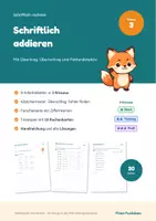Vorschau - Arbeitsblätter - Schriftliche Addition Klasse 3 – mit Übertrag, Überschlag, Fehlerdetektiv: differenziert mit Lösungen - Deckblatt