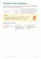 Vorschau - Arbeitsblätter - Schriftliche Multiplikation Klasse 4 – einstellig und zweistellig, Überschlag, Fehler finden, mit Lösungen - Seite 3