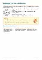 Vorschau - Arbeitsblätter - Uhrzeit minutengenau und Zeitspannen Klasse 3 – 24 Stunden, Fahrplan: differenziert mit Lösungen - Seite 3