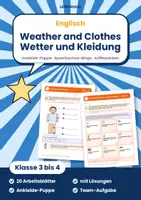 Vorschau - Arbeitsblätter - Englisch Klasse 2 bis 4 Bundle | Thanksgiving, Bonfire Night, Christmas, Weather, Time - Seite 1