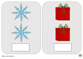 Vorschau - Arbeitsblätter - Klettaufgaben: Differenzierte Mengenkarten ZR10 - WINTER/WEIHNACHTEN - TEACCH - Seite 3