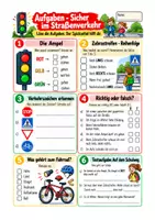 Vorschau - Arbeitsblätter - Spickzettel Sachunterricht Sicher im Straßenverkehr - Grundschule Klasse 1-4 - Seite 1